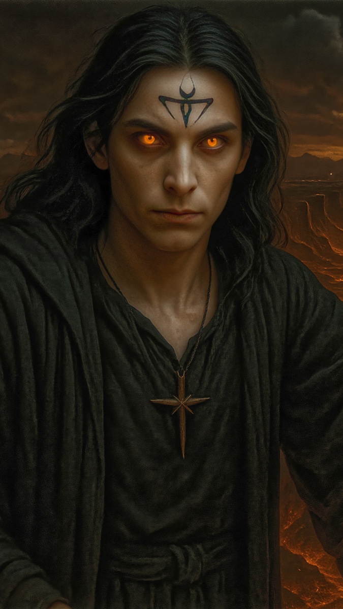 Portrait of Ashrhael, a fictional Dark Masons character