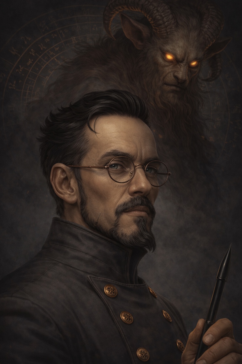 Portrait of Baelrhael, a fictional Dark Masons character