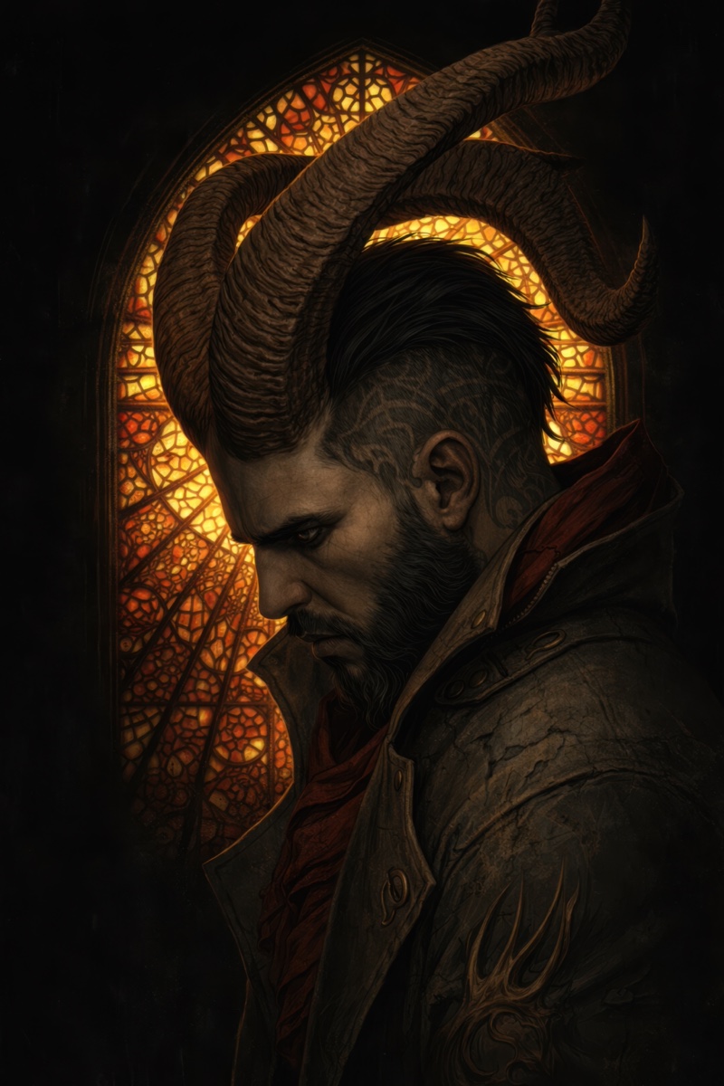 Portrait of Beleth, a fictional Dark Masons character