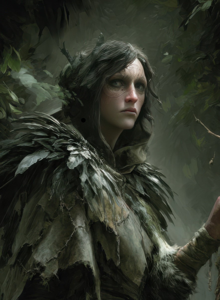 Portrait of Branwen, a fictional Dark Masons character