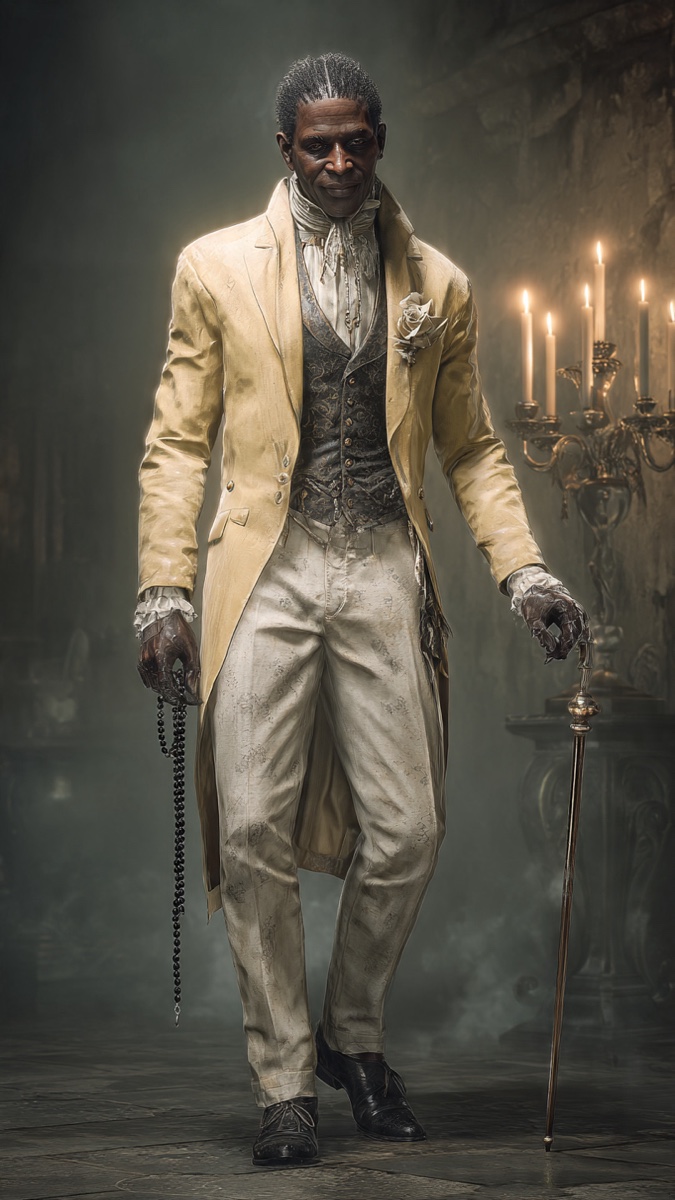 Portrait of Clément Arceneaux, a fictional Dark Masons character