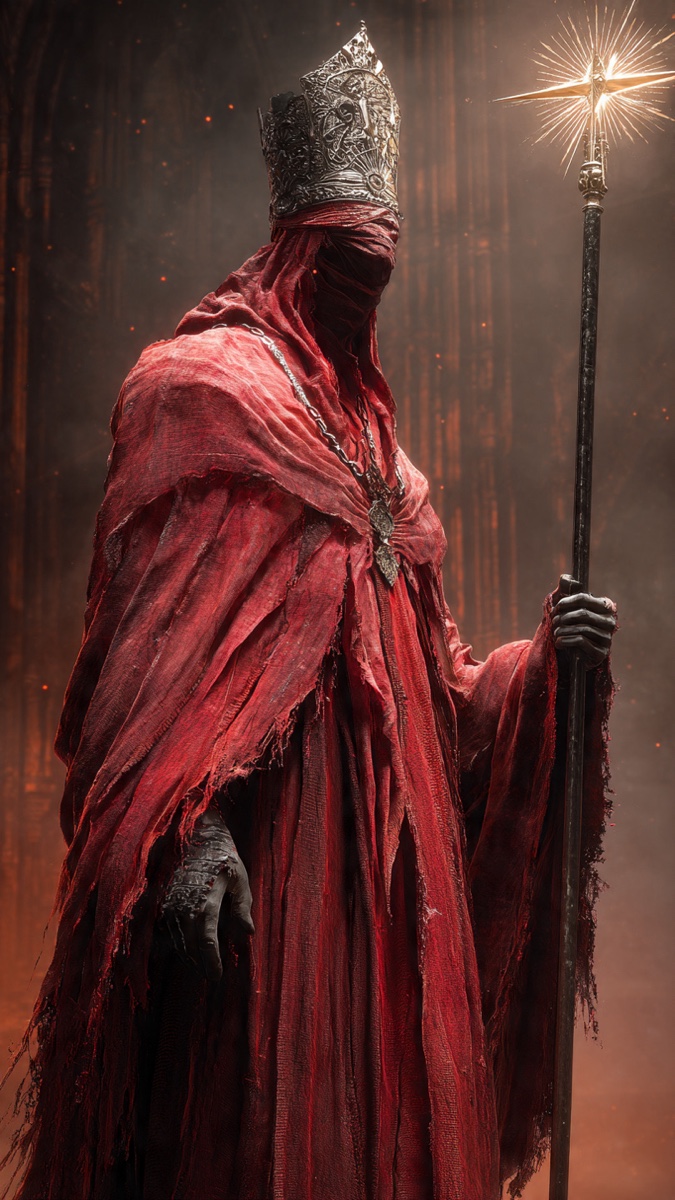 Portrait of Ember Cardinal, a fictional Dark Masons character