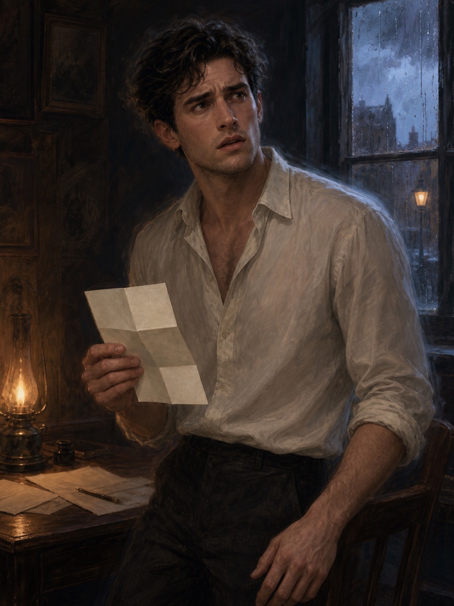 Portrait of Ezra Finch, a fictional Dark Masons character