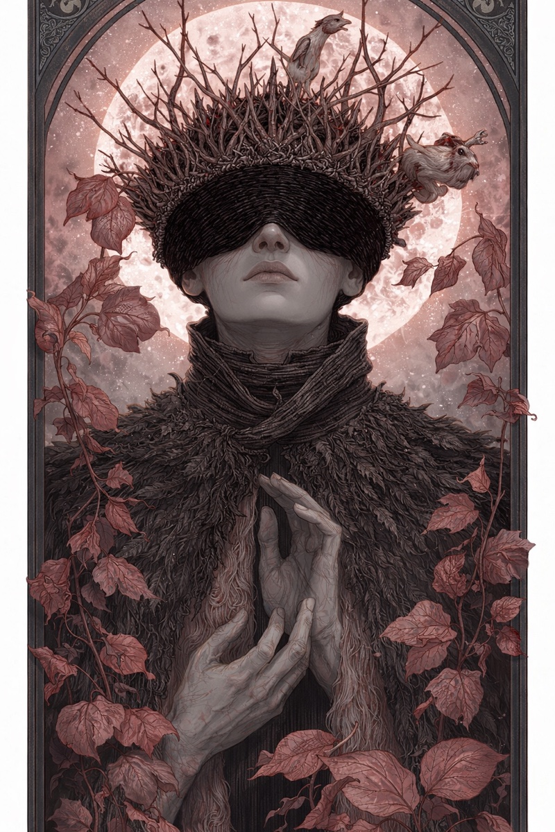 Portrait of Harasine, a fictional Dark Masons character