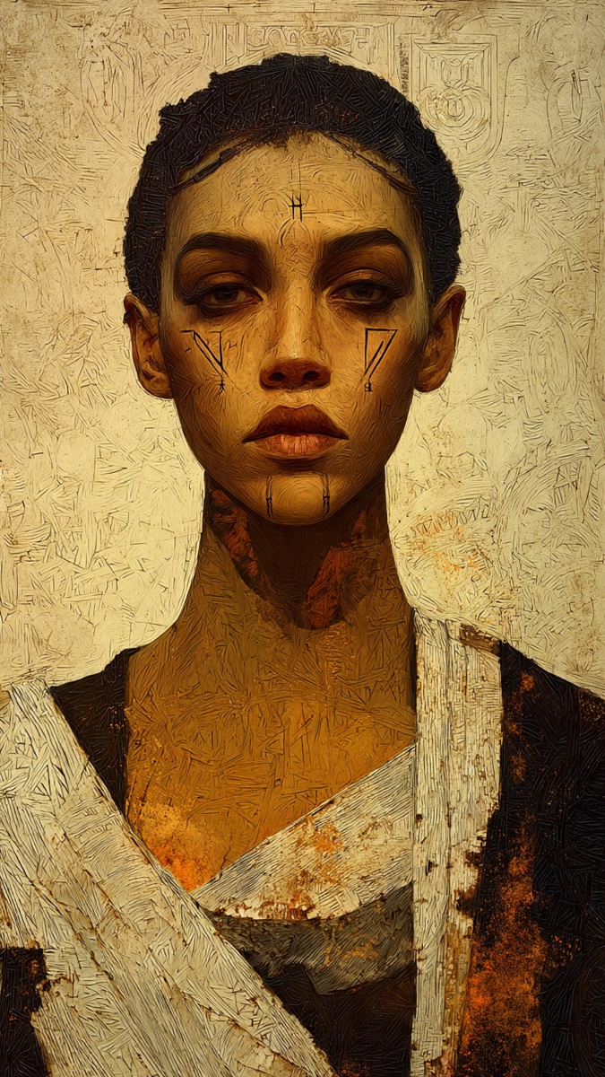 Portrait of Inés de Lucena, a fictional Dark Masons character