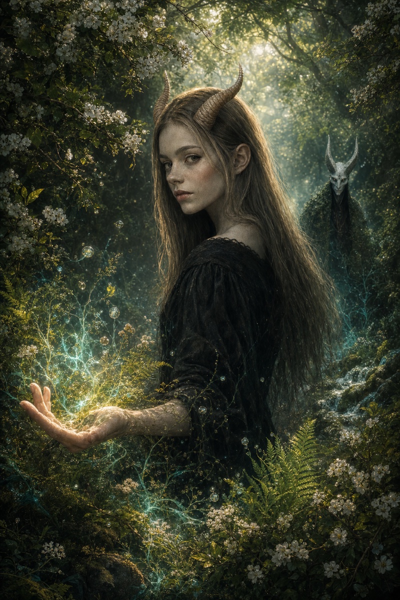Portrait of Luelle, a fictional Dark Masons character