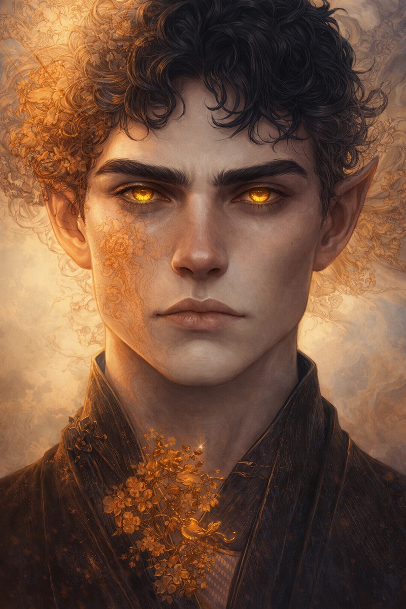 Portrait of Qiveth, a fictional Dark Masons character