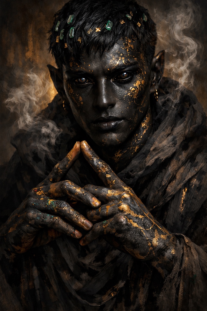 Portrait of Sarahways, a fictional Dark Masons character