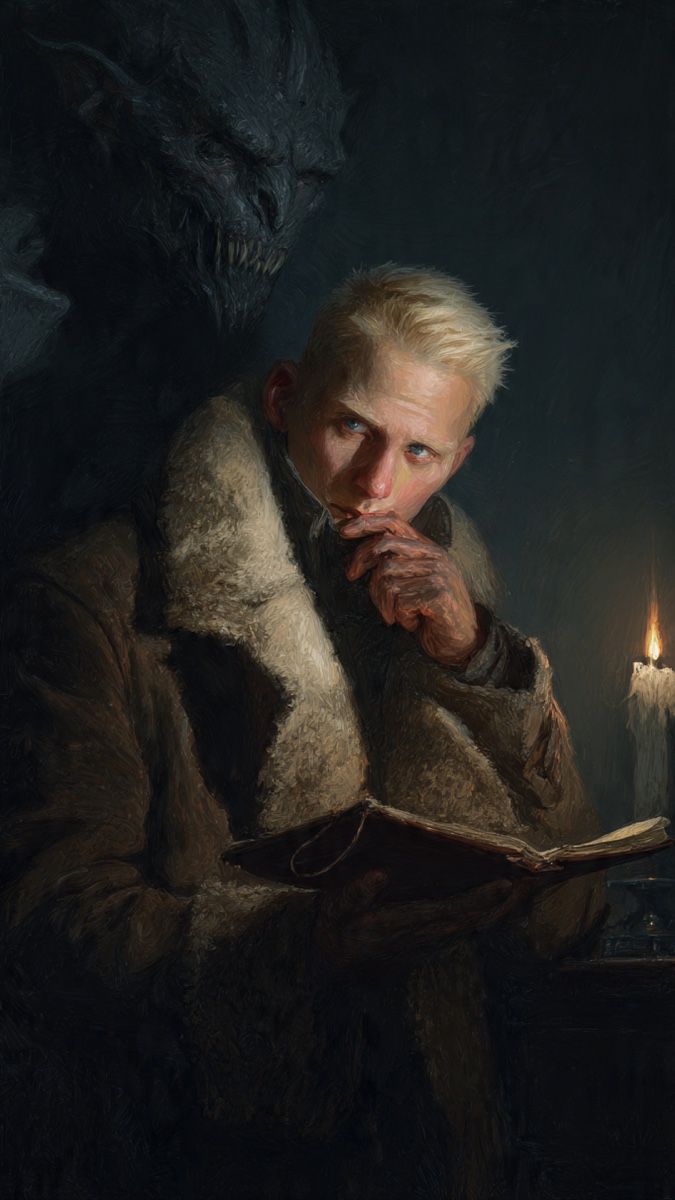 Portrait of Sigurd, a fictional Dark Masons character