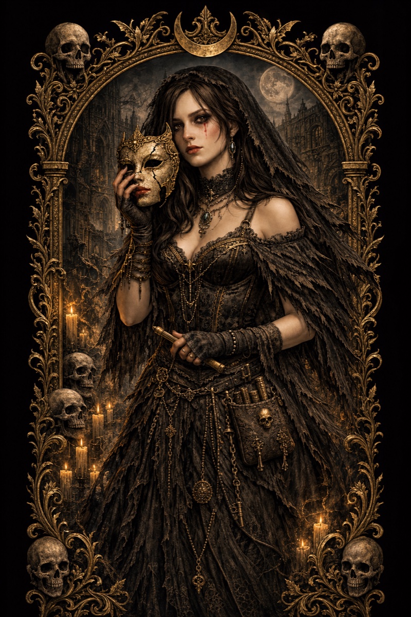 Portrait of Threnwen, a fictional Dark Masons character