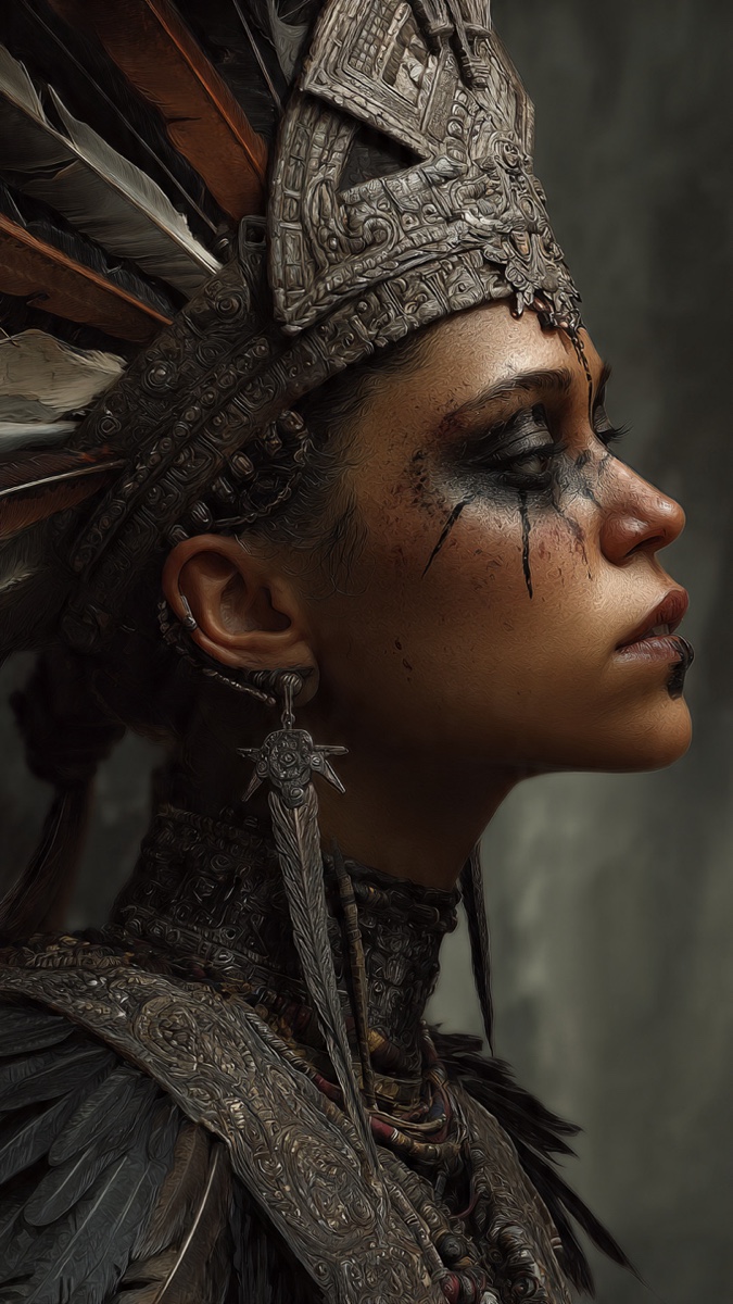 Portrait of Tlahui, a fictional Dark Masons character