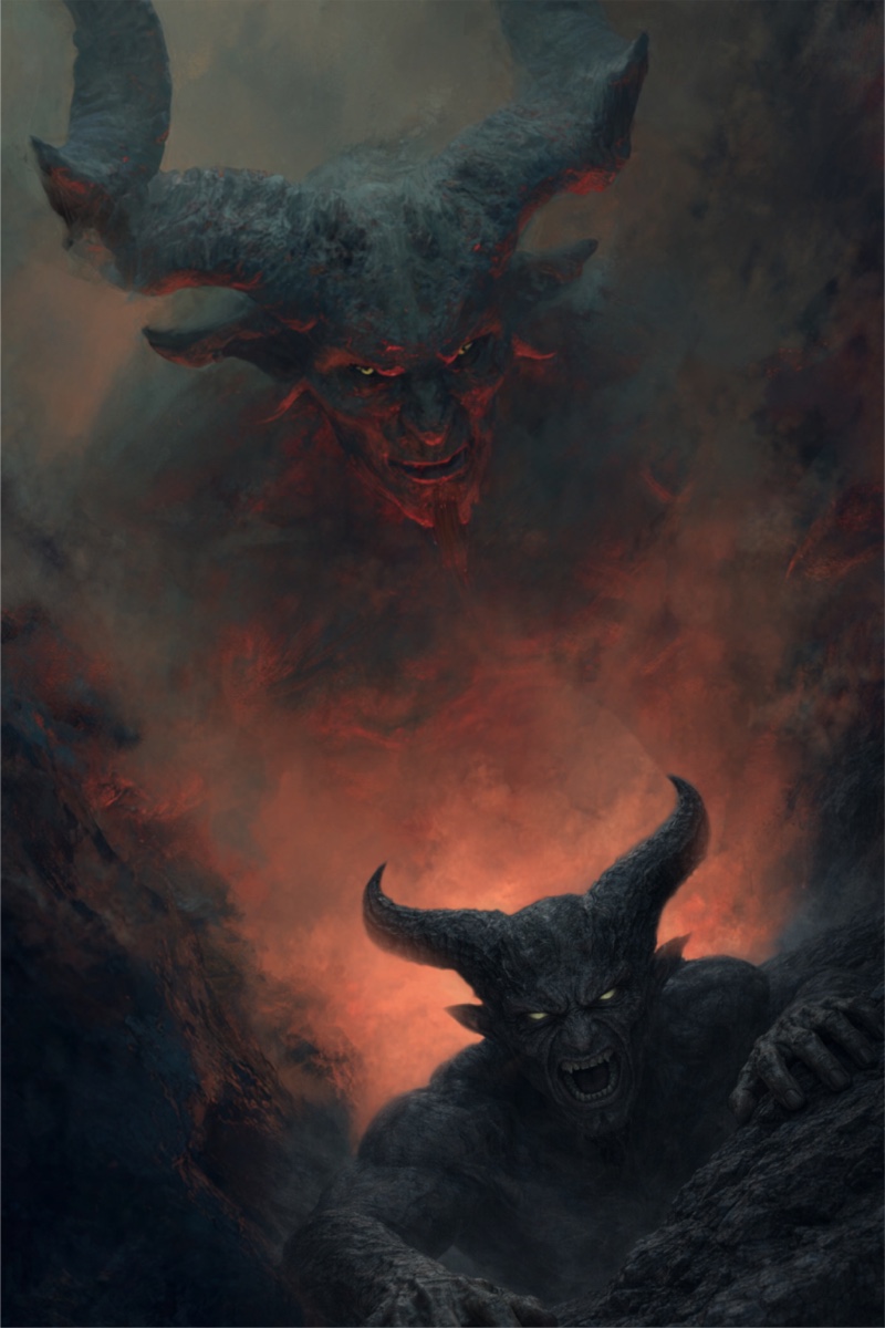 Portrait of Vexmhrath, a fictional Dark Masons character